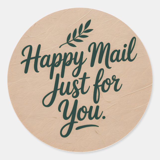 Adesivo de E-mail Feliz Só para Você – Botânica Rú (Frente)