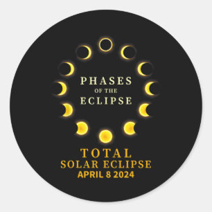 Adesivo De Eclipse Solar Total 8 De Abril