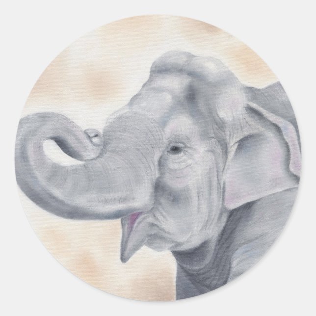Adesivo de elefante asiático (Frente)