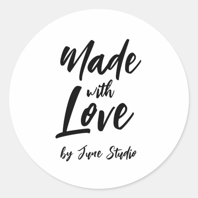 Adesivo de embalagem de Lettering à mão feito com  (Frente)