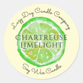 Adesivo de embalagem de limão cítrico da Candle Co