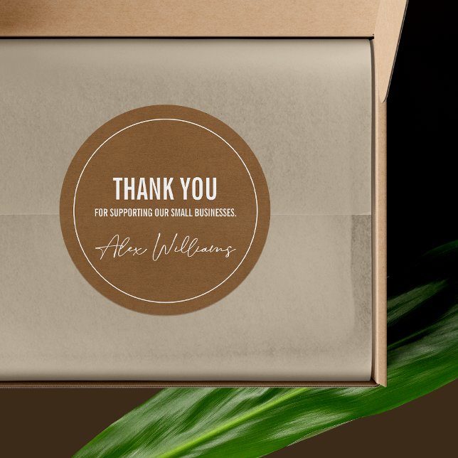 Adesivo de embalagem de negócios de logotipo redon (Criador carregado)