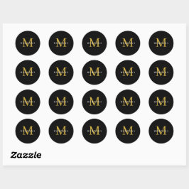 Adesivo de Embalagem Personalizado Monograma Preto