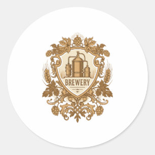 Adesivo de Emblema de Cervejaria Vintage Cerveja