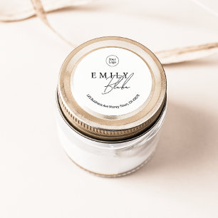 Adesivo de Empresa Moderna Simples Com Logotipo