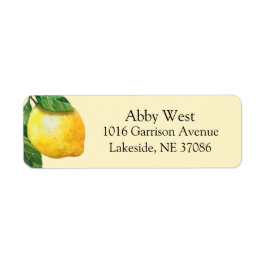 Adesivo de Endereço de Retorno de Aquarela de Limã