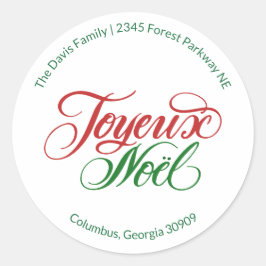 Adesivo de Endereço de Retorno Joyeux Noël