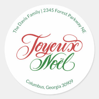 Adesivo de Endereço de Retorno Joyeux Noël