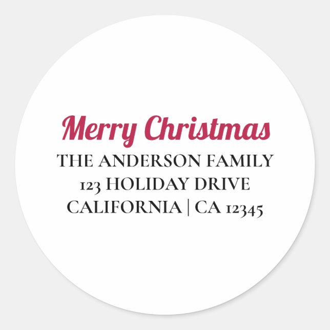 Adesivo de Endereço de Retorno Personalizado de Fe (Frente)