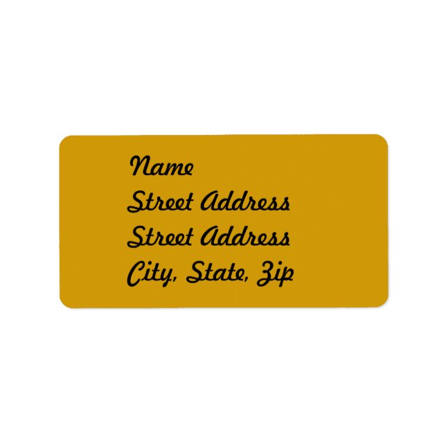 Adesivo de endereço laranja (Frente)