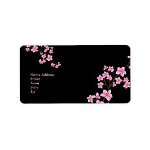 Adesivo de Endereço Vintage Retro flores 3