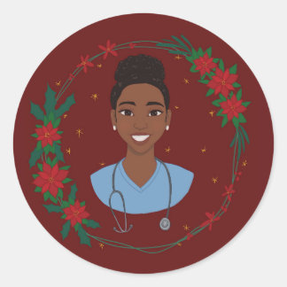 Adesivo de Enfermeira de Natal, Presente Personali