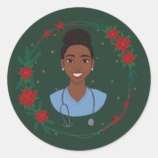Adesivo de Enfermeira de Natal, Presente Personali