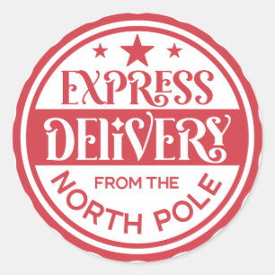 Adesivo de Entrega Expressa do Polo Norte