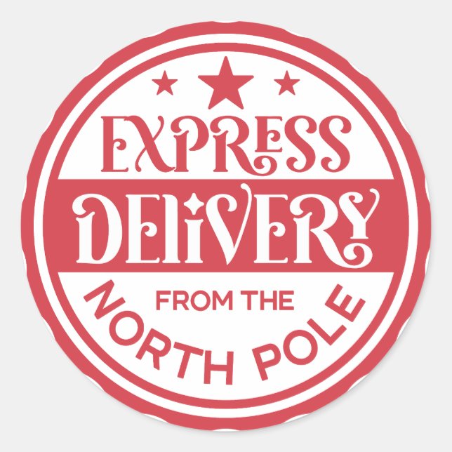 Adesivo de Entrega Expressa do Polo Norte  (Frente)