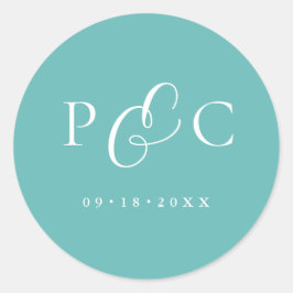 Adesivo de Envelope de Caligrafia de Casamento Cai