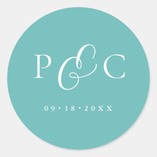 Adesivo de Envelope de Caligrafia de Casamento Cai