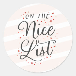 Adesivo de envelope de Natal da Lista Boa e Etique