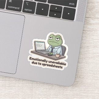 Adesivo de escritório engraçado do sapo da planilh