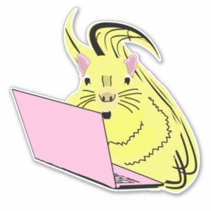 Adesivo de esquilo nerd