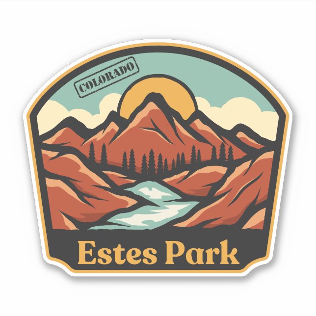 Adesivo de Estes Park, Colorado (Frente)