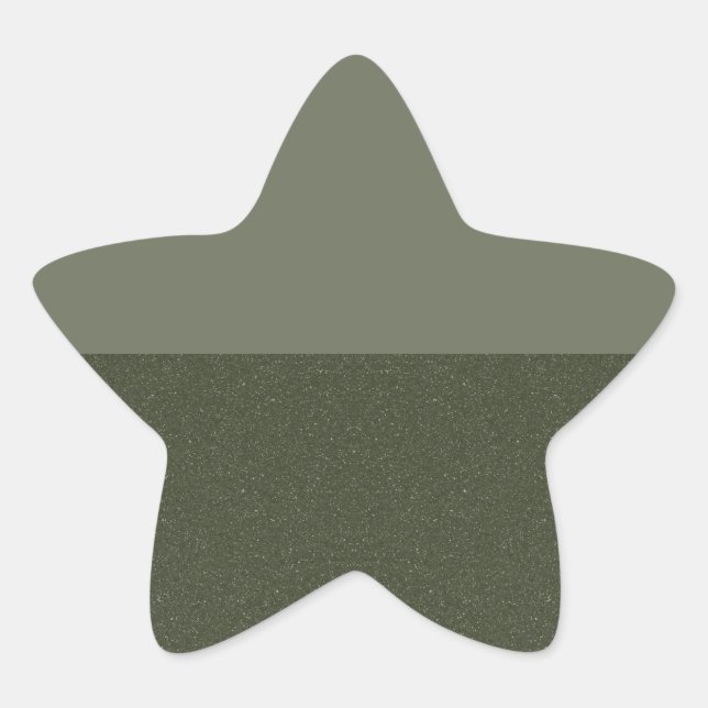 Adesivo de estrela bicolor verde musgo – Personali (Frente)