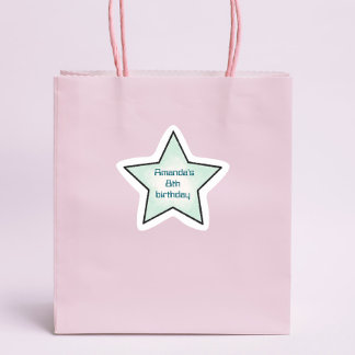 Adesivo de estrela de aniversário infantil fofo re