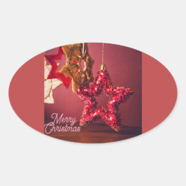 Adesivo de Estrela de Natal – Design Feliz Natal