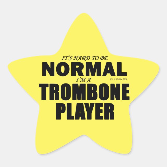 Adesivo de estrela do Trombone normal (Frente)