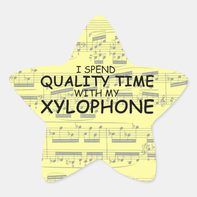 Adesivo de estrela Xylophone de qualidade (Frente)