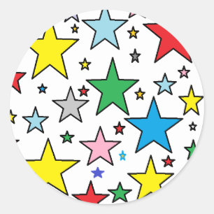 Adesivo de Estrelas Brilhantes e Divertidas