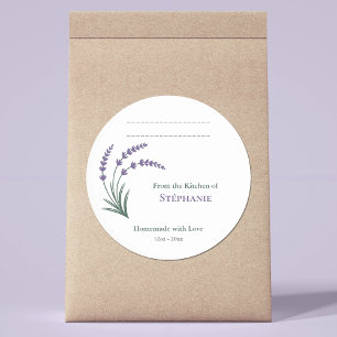Adesivo de Etiqueta Caseiro de Lavanda com Amor