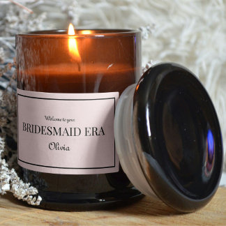 Adesivo de etiqueta da era das damas de honra rosa