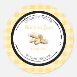 Adesivo de Etiqueta de Geleia de Banana Caseira