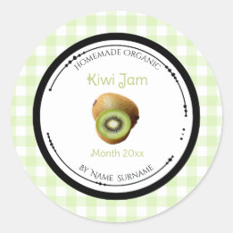 Adesivo de Etiqueta de Geleia de Kiwi Caseira