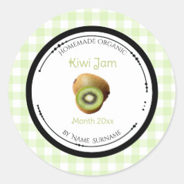 Adesivo de Etiqueta de Geleia de Kiwi Caseira