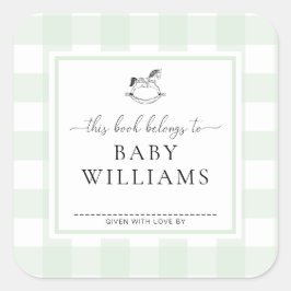 Adesivo de etiqueta de livro de Cavalo de Balanço