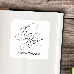 Adesivo de etiqueta de livro Ex Libris personaliza