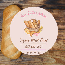Adesivo de Etiqueta de Pão Caseiro
