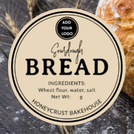 Adesivo de etiqueta de pão de massa fermentada de