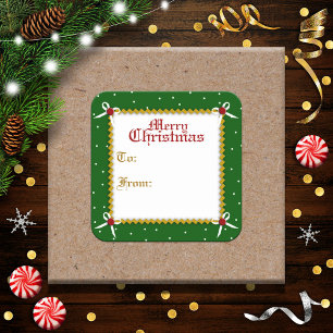 Adesivo de etiqueta de presente de Natal criativo