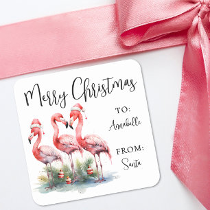 Adesivo de Etiqueta de Presente de Natal de Praia 