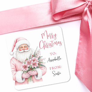 Adesivo de etiqueta de presente de Natal Papai Noe