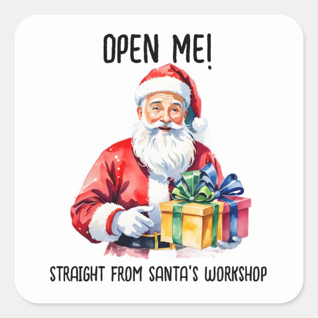 Adesivo de Etiqueta de Presente de Papai Noel – ‘A (Frente)