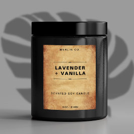 Adesivo de Etiqueta de Produto de Vela Moderna em 