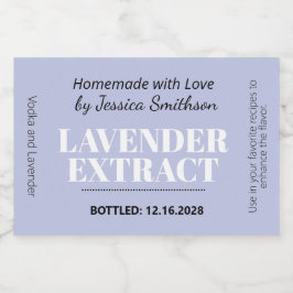 Adesivo de Etiqueta Moderna de Extrato de Lavanda 