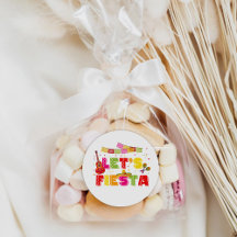 Adesivo de etiqueta redonda de festa