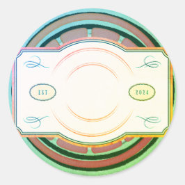 Adesivo de etiqueta redonda personalizável