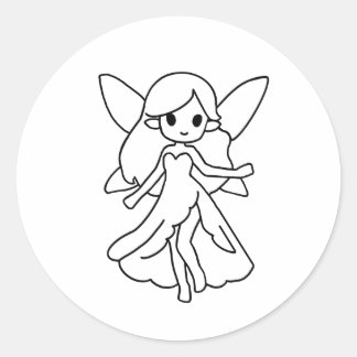 Adesivo de fada chibi fofa 