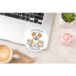 Adesivo de Família de Cachorrinho Fofo